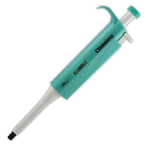 Globe Scientific Pipette, Diamond, Fixed Volume, 1000uL (1mL), Light Green Image